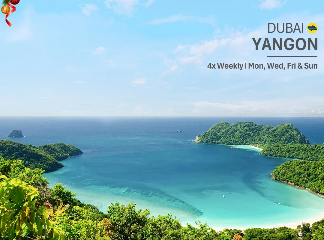 Flydubai Yangon flight announcement